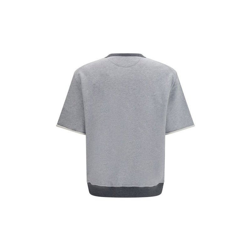 Brunello Cucinelli Gray Cotton Sportswear T-Shirt for Men