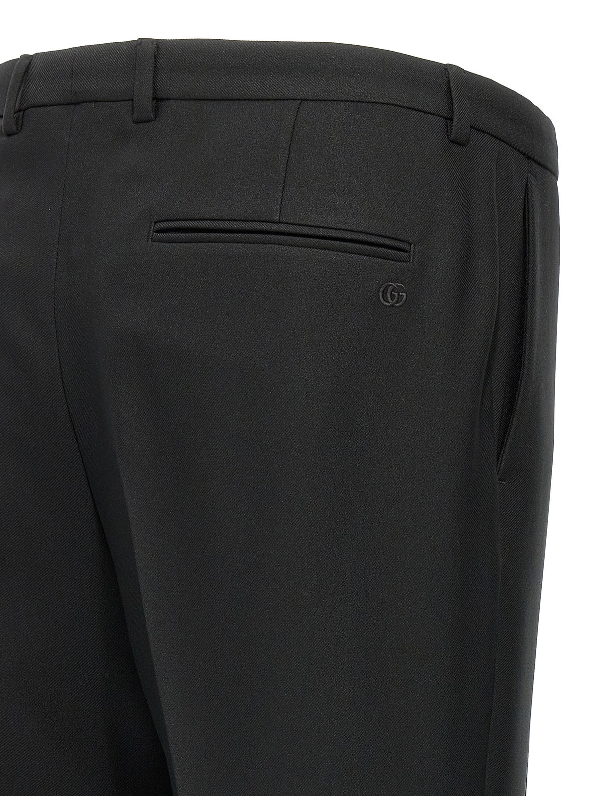 Gucci Pantalon décontracté noir en polyester