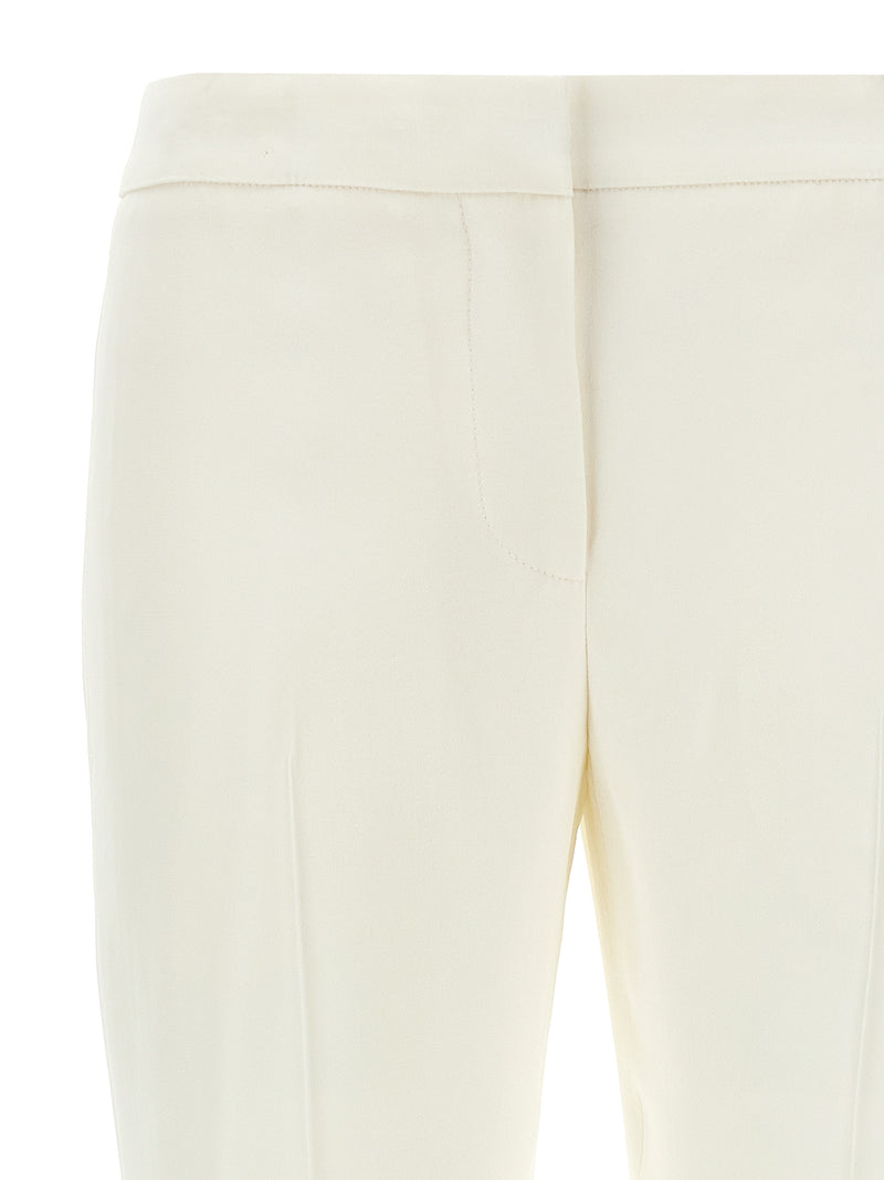 Pantalon décontracté Alexander McQueen en viscose blanc