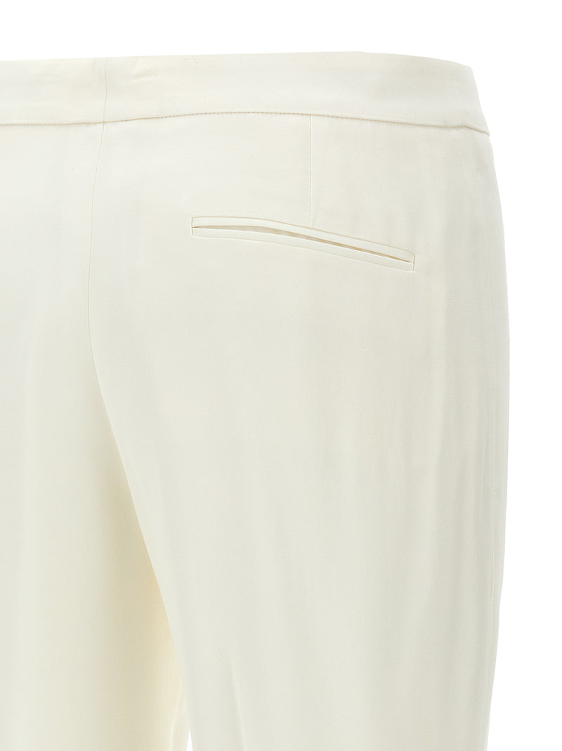 Pantalon décontracté Alexander McQueen en viscose blanc