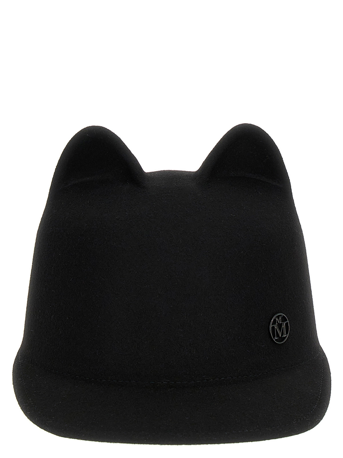 Casquette en fourrure de lapin noire Maison Michel