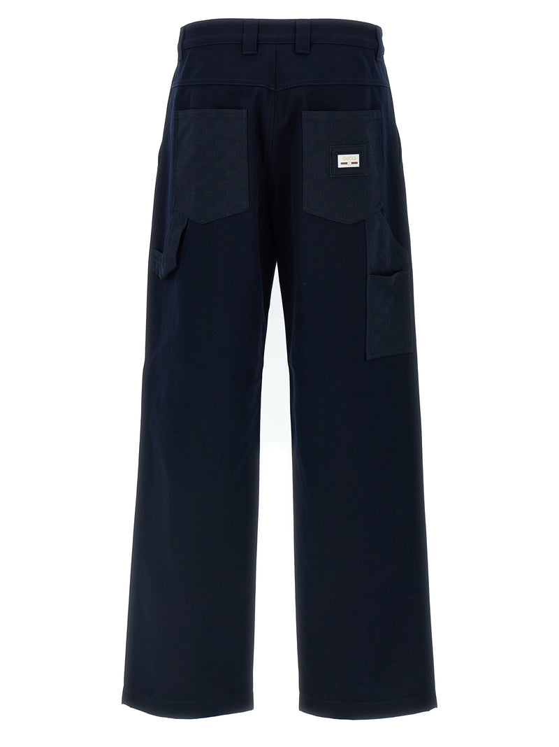 Gucci Blue Cotton Casual Pants - Luxury Style for Men
