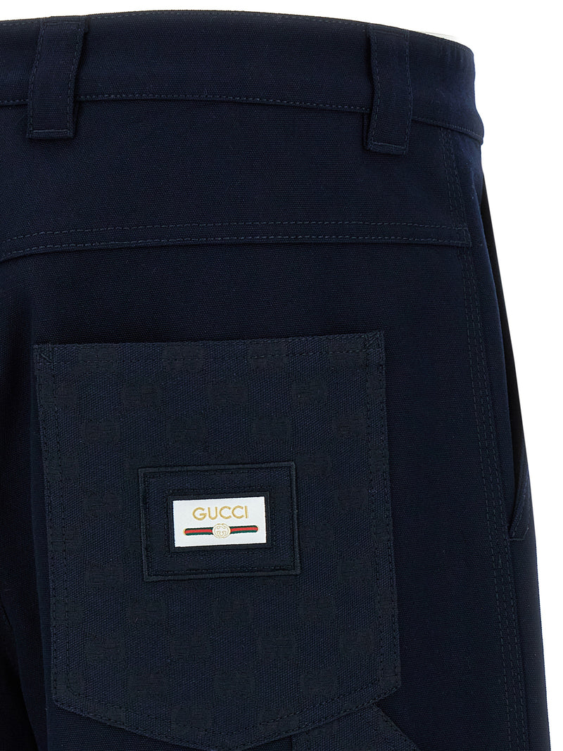 Gucci Blue Cotton Casual Pants - Luxury Style for Men