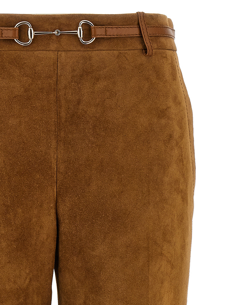 Pantalon Gucci en veau marron
