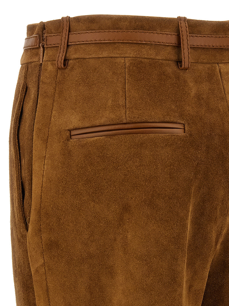 Pantalon Gucci en veau marron