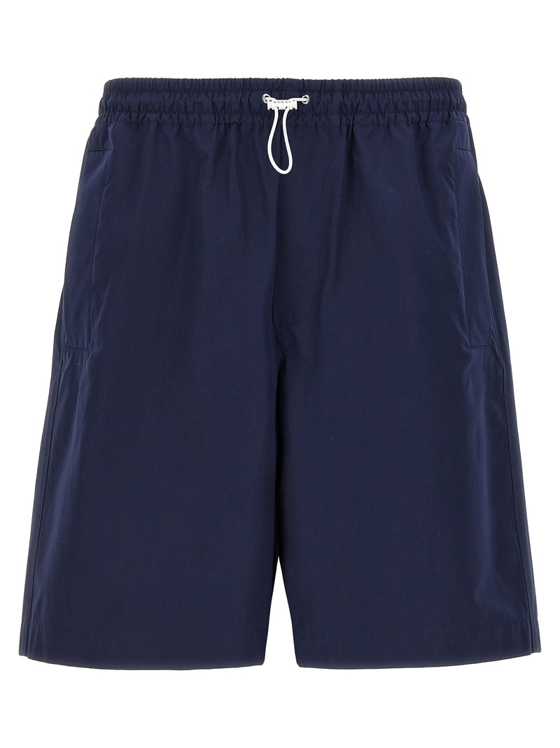 Gucci Blue Cotton Bermuda Shorts for Men