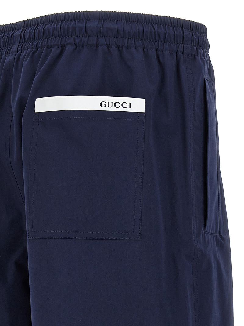 Gucci Blue Cotton Bermuda Shorts for Men