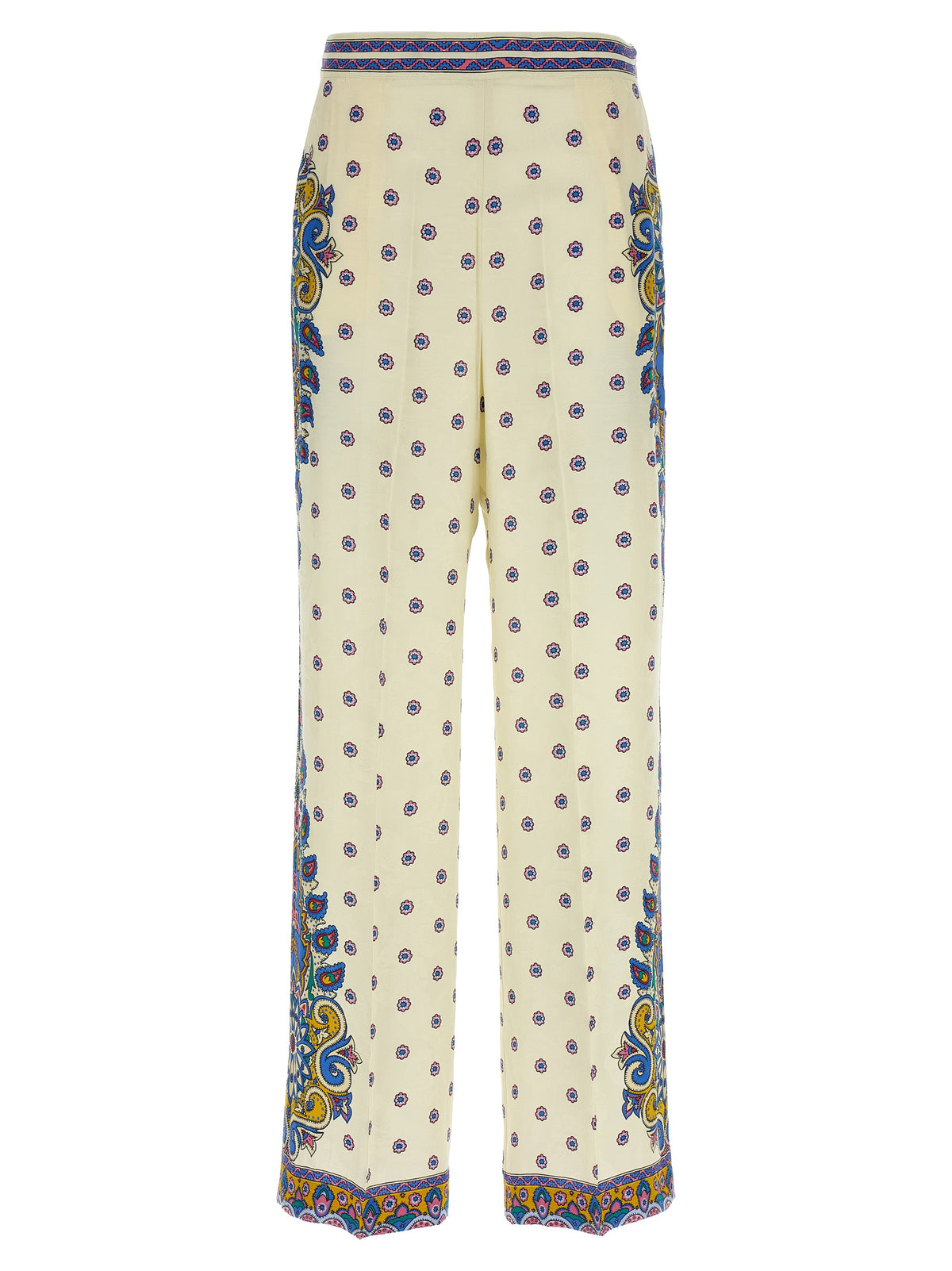 Etro White Viscose Casual Pants