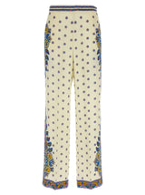 Etro White Viscose Casual Pants