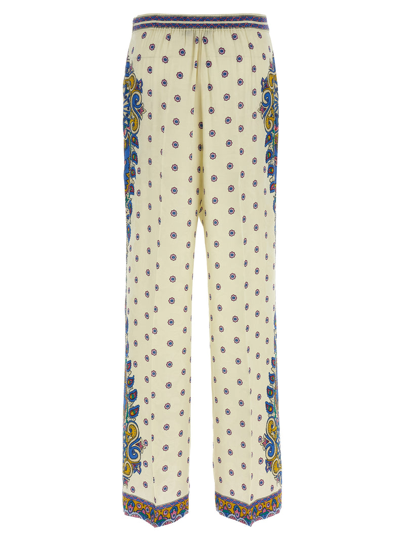 Etro White Viscose Casual Pants