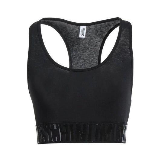 Soutien-gorge de sport Moschino en coton noir