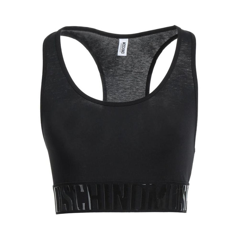 Soutien-gorge de sport Moschino en coton noir
