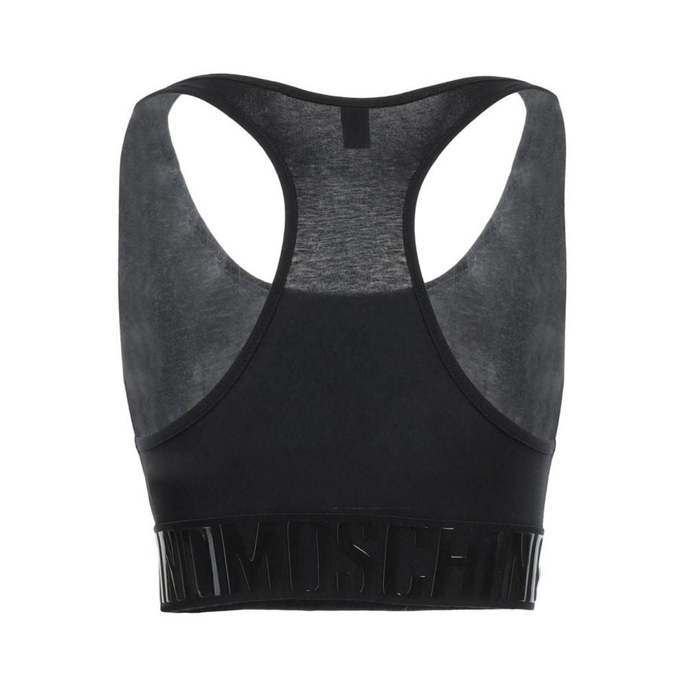 Soutien-gorge de sport Moschino en coton noir