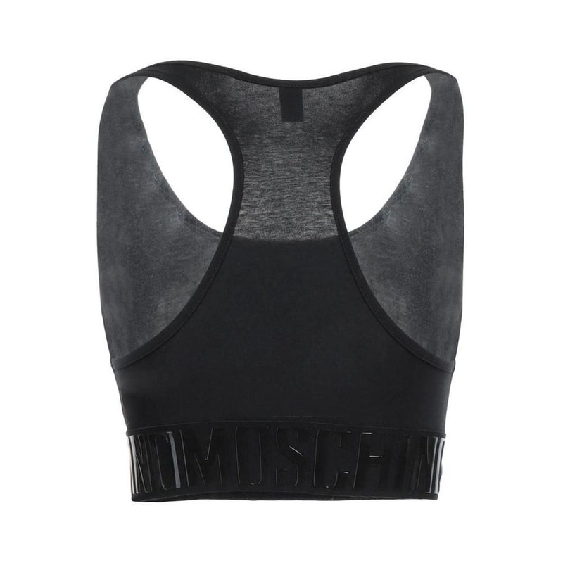 Soutien-gorge de sport Moschino en coton noir