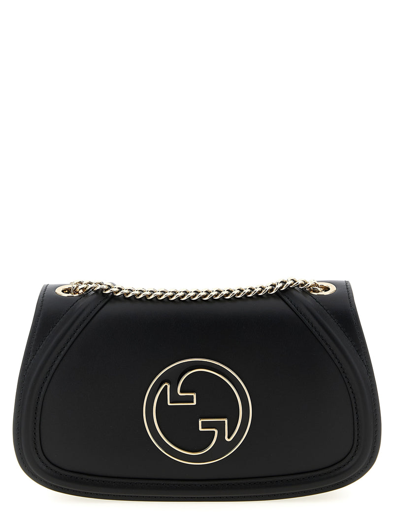 Gucci Black Calfskin Shoulder Bag - Blondie Medium