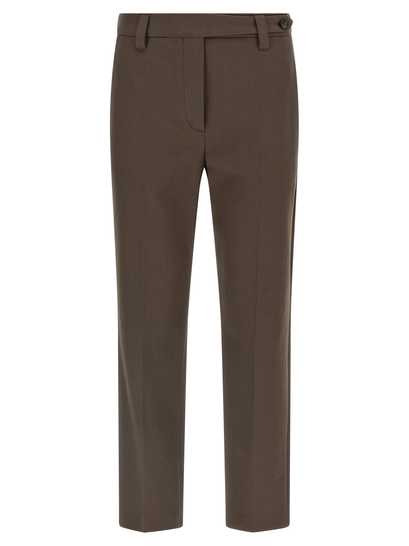 Brunello Cucinelli Brown Cotton Casual Pants for Women