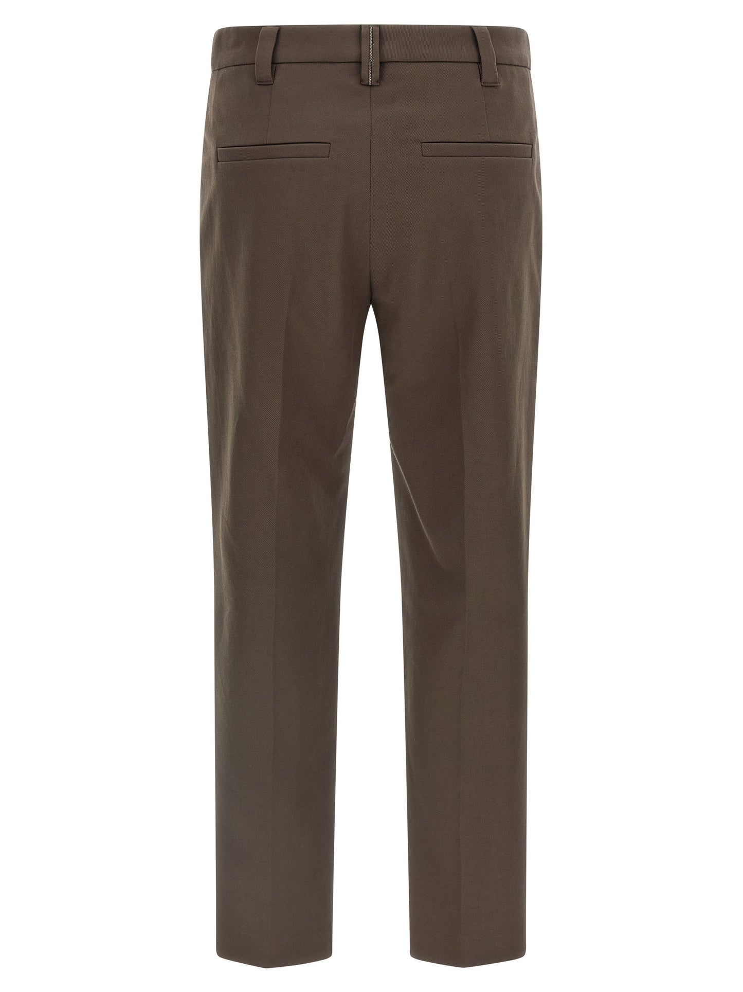 Brunello Cucinelli Brown Cotton Casual Pants