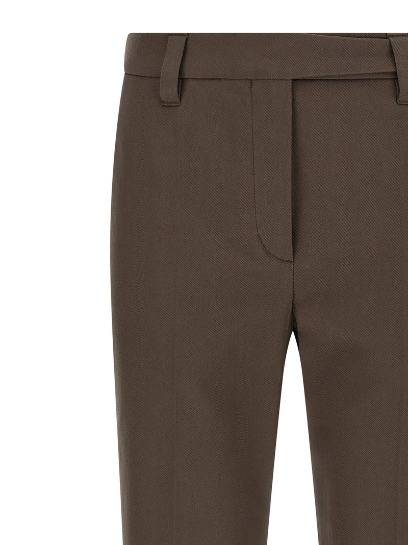 Brunello Cucinelli Brown Cotton Casual Pants for Women