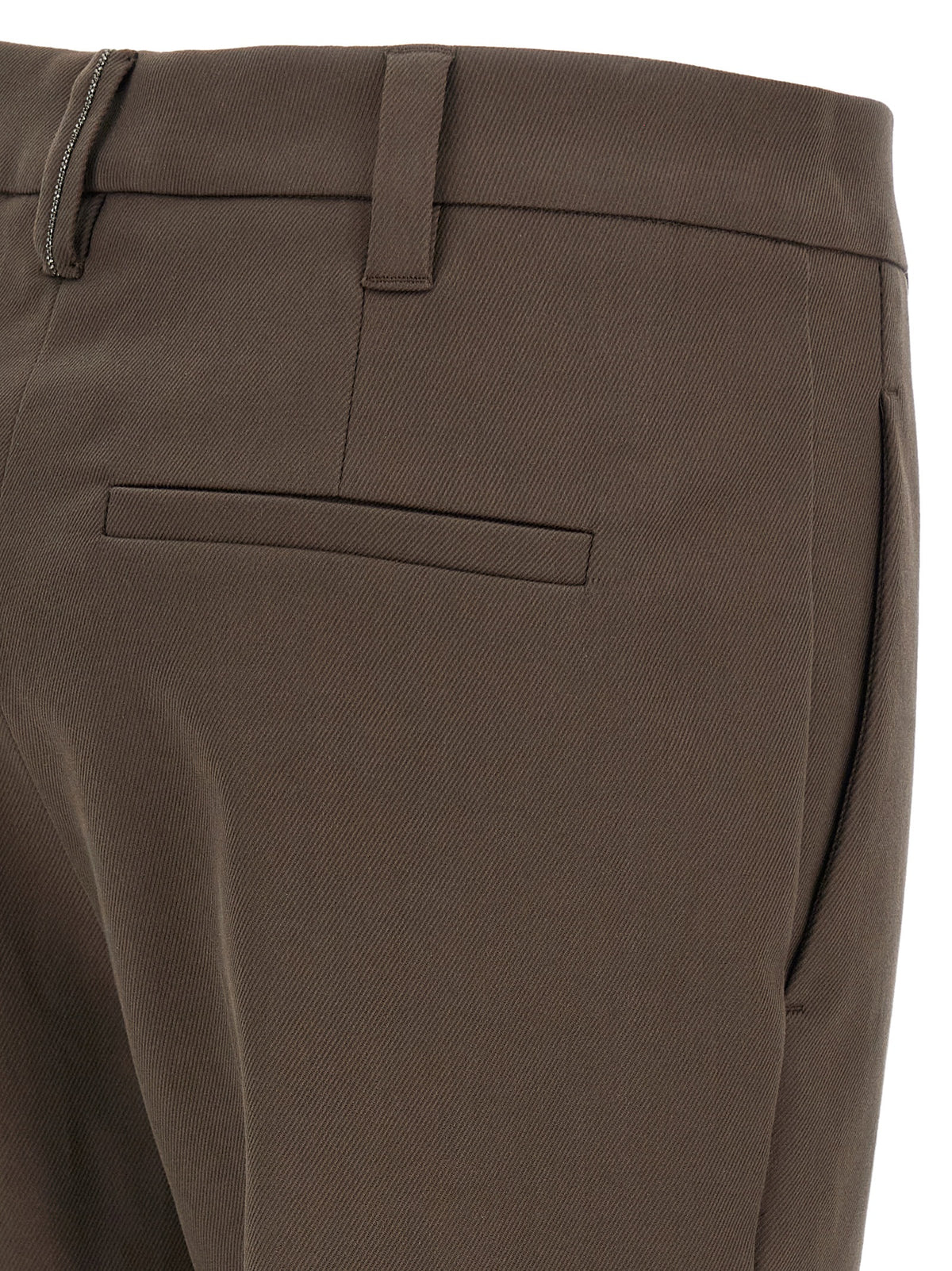 Brunello Cucinelli Brown Cotton Casual Pants for Women