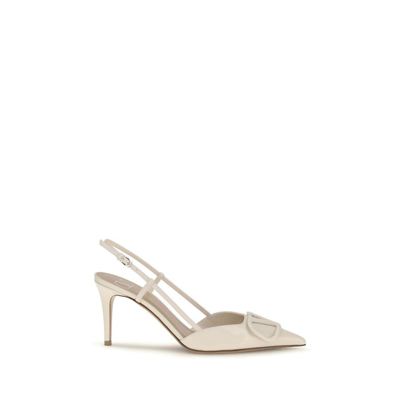 Escarpins à talon haut Valentino Garavani en cuir de veau beige Bos Taurus