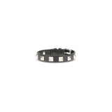 Bracelet Valentino Garavani Bos Taurus en cuir de veau noir