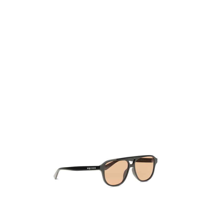 Lunettes de soleil Alexander McQueen en acétate marron