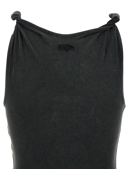 Robe longue Diesel noire en modal