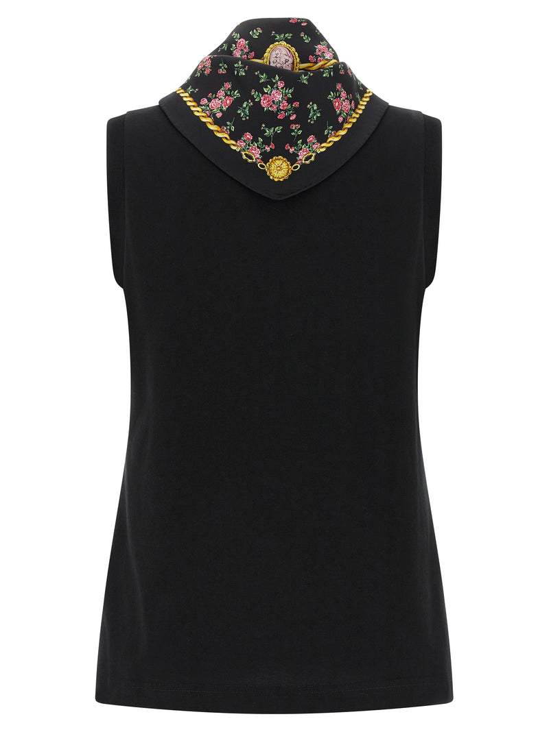 T-shirt sans manches en coton noir Dolce & Gabbana