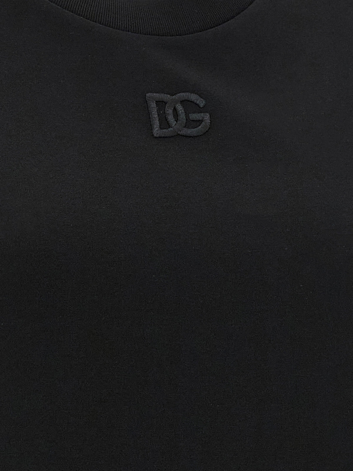 T-shirt sans manches en coton noir Dolce & Gabbana