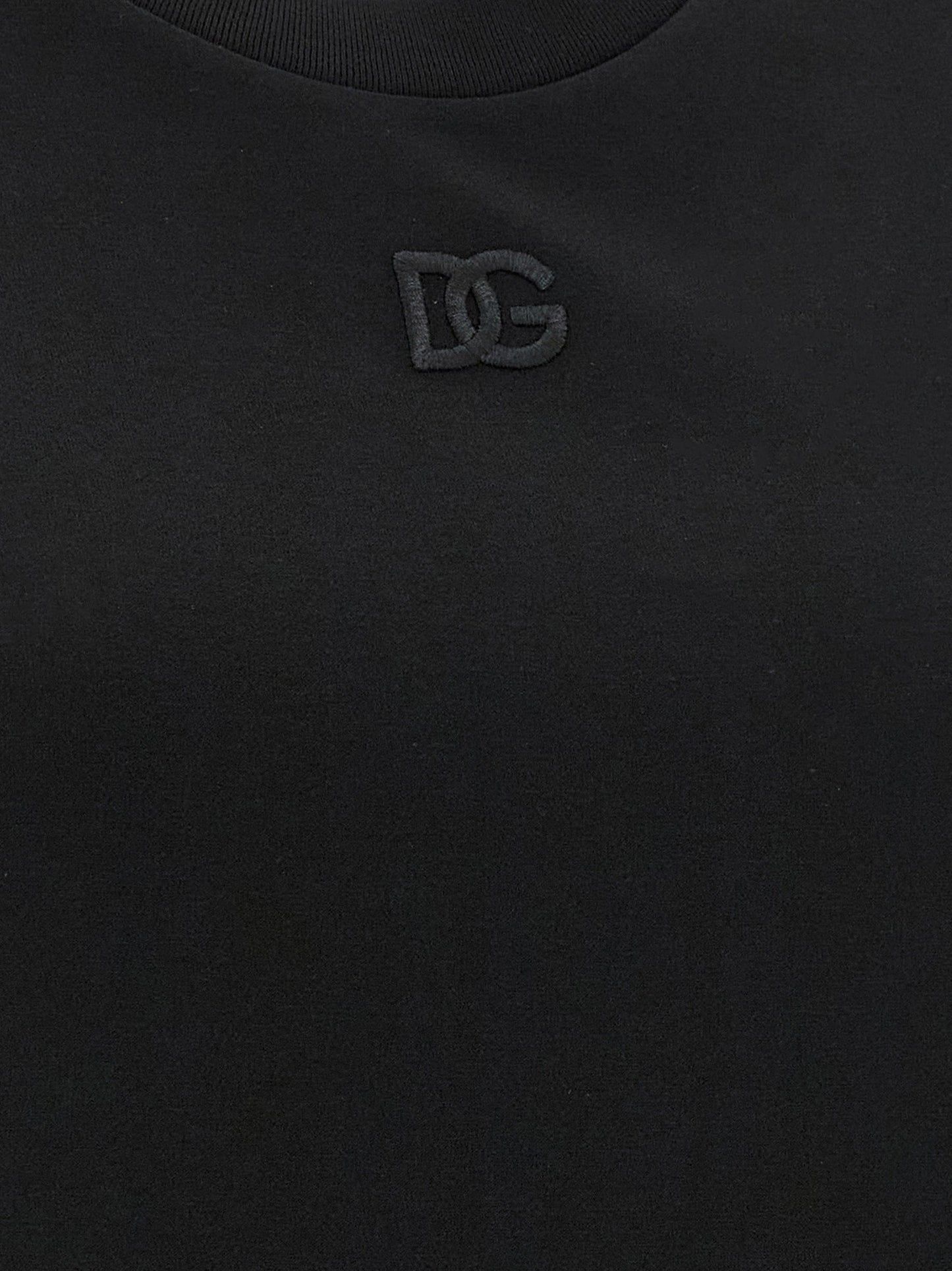 T-shirt sans manches en coton noir Dolce & Gabbana