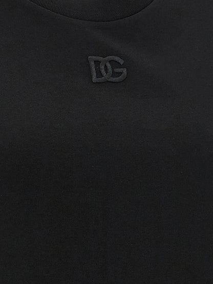 T-shirt sans manches en coton noir Dolce & Gabbana
