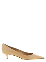 Jimmy Choo Amelia Beige Leather Mid Heel Pumps