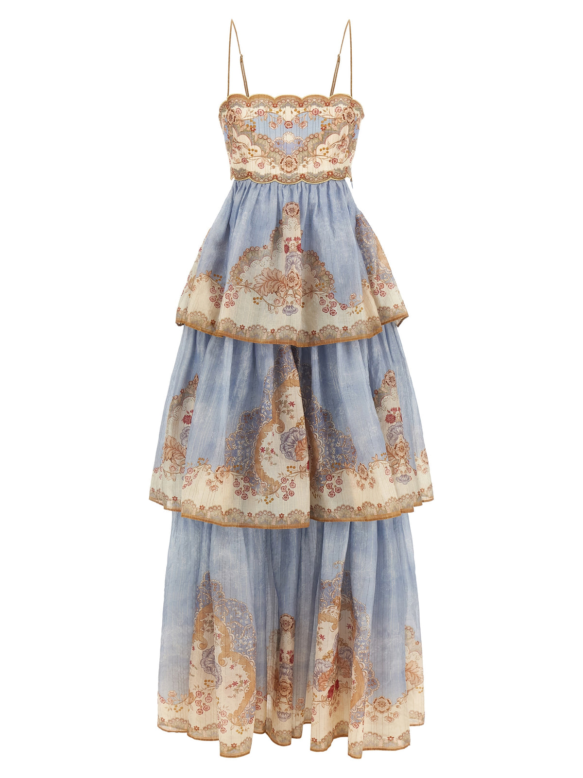 Zimmermann Daylight Blue Cotton Long Dress