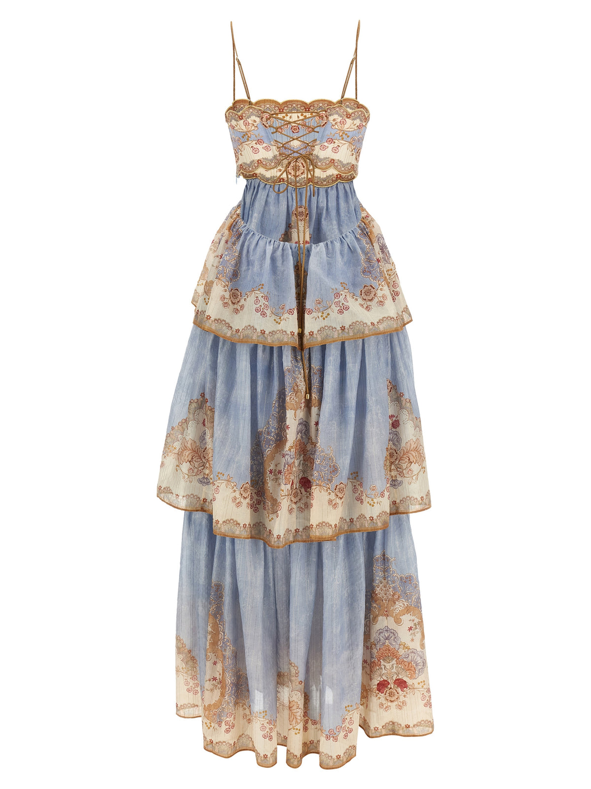 Zimmermann Daylight Blue Cotton Long Dress