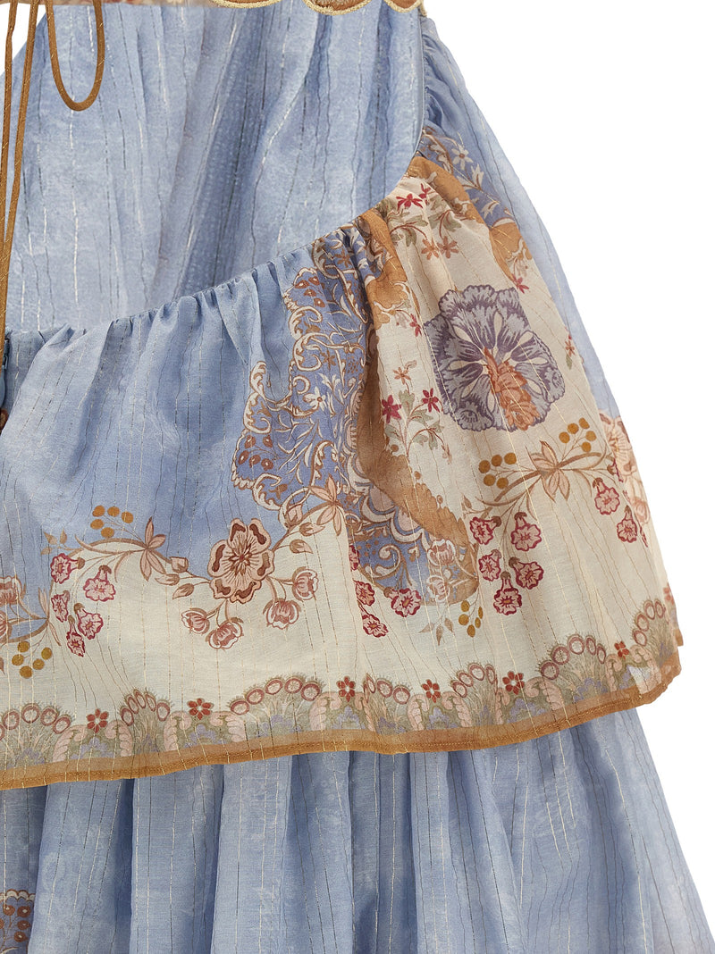 Zimmermann Daylight Blue Cotton Long Dress