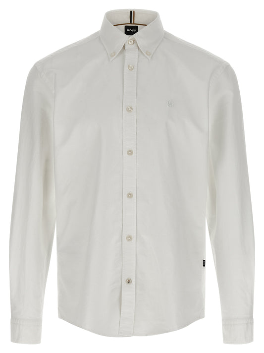 Hugo Boss White Cotton Blouse - Timeless Elegance