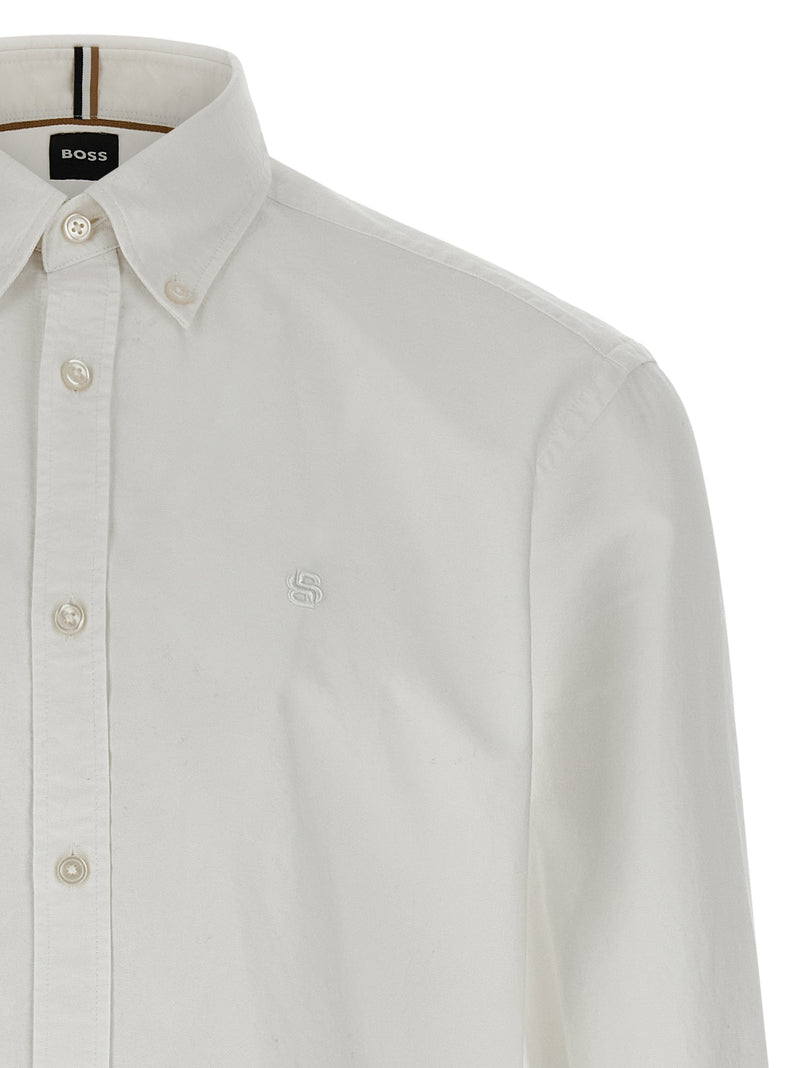 Hugo Boss White Cotton Blouse - Timeless Elegance