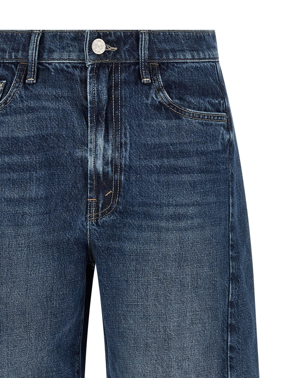 Short en jean bermuda bleu coton Mother