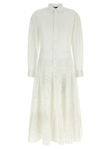 Robe midi en coton blanc Polo Ralph Lauren