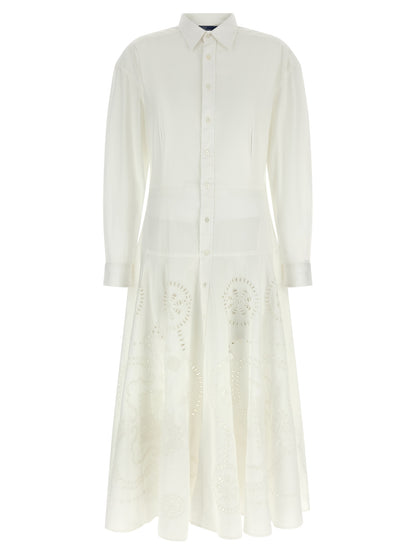 Polo Ralph Lauren White Cotton Midi Dress