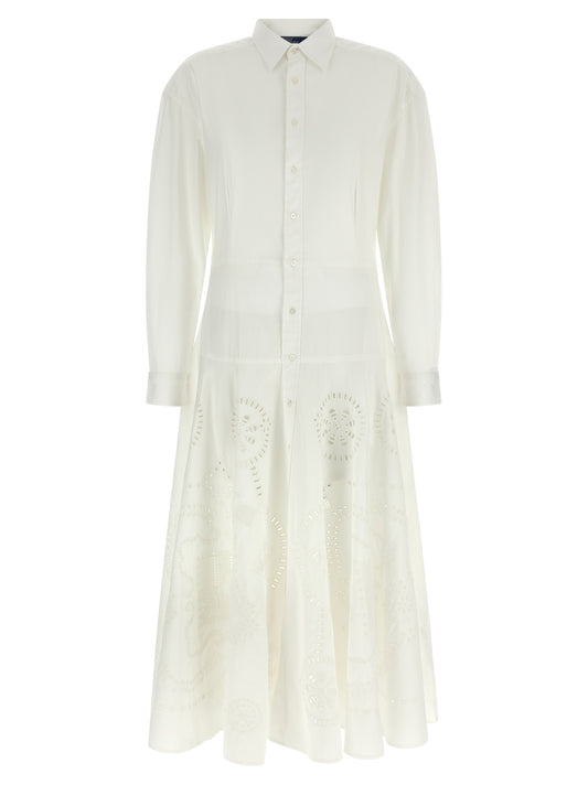 Robe midi en coton blanc Polo Ralph Lauren