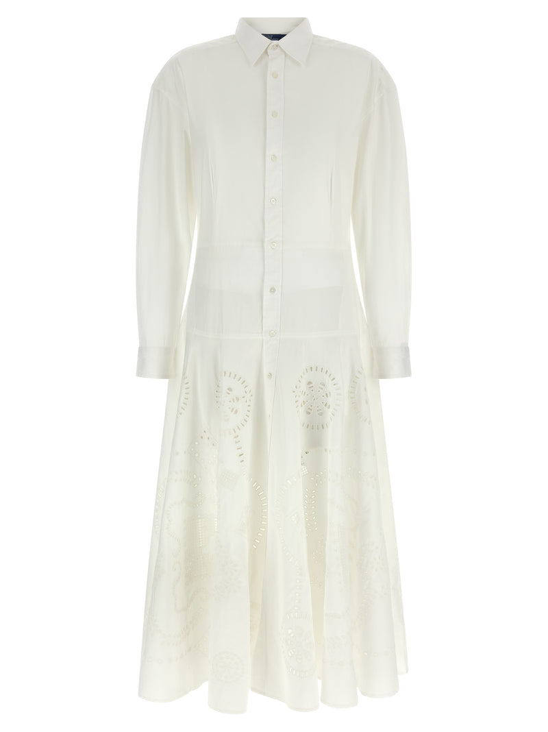 Robe midi en coton blanc Polo Ralph Lauren
