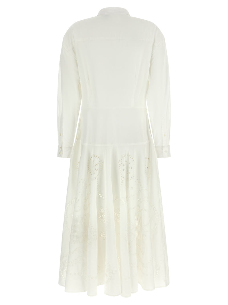 Robe midi en coton blanc Polo Ralph Lauren