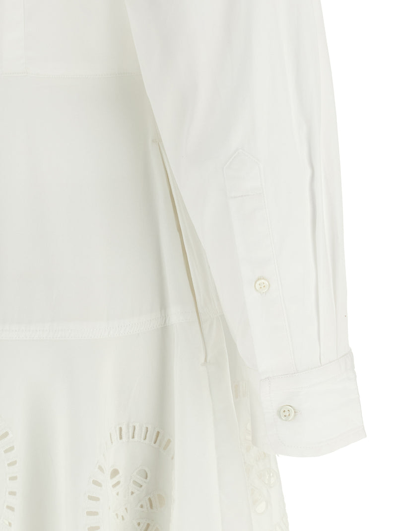 Robe midi en coton blanc Polo Ralph Lauren