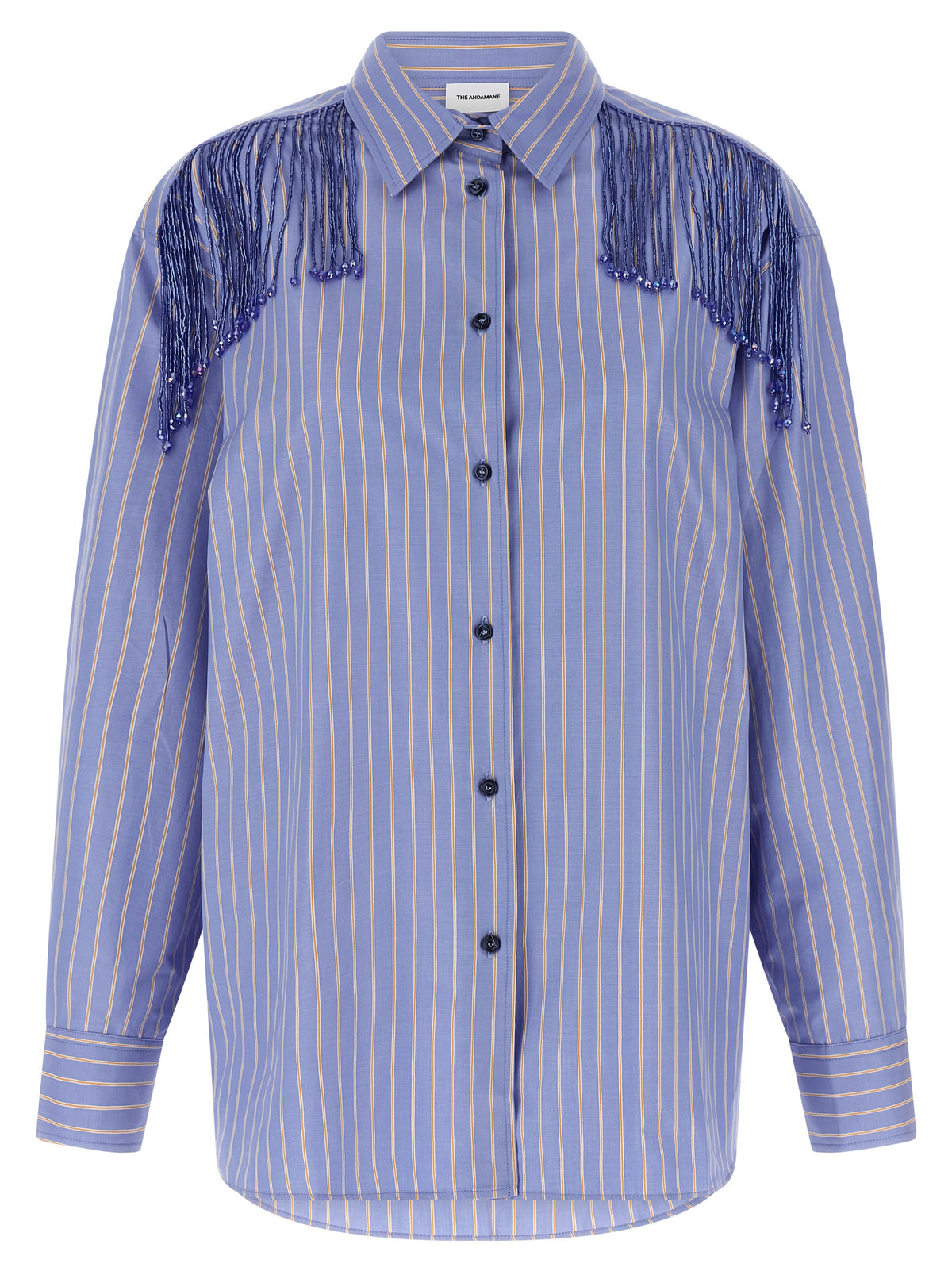 Le chemisier en coton bleu Andamane