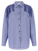 Le chemisier en coton bleu Andamane