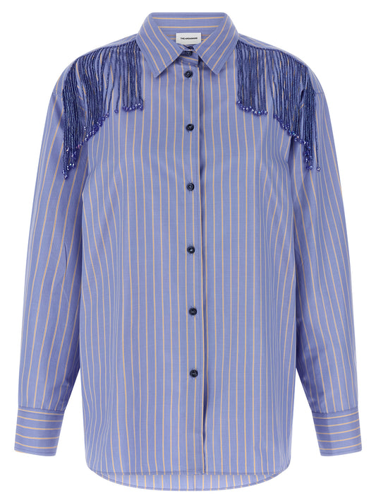 Le chemisier en coton bleu Andamane
