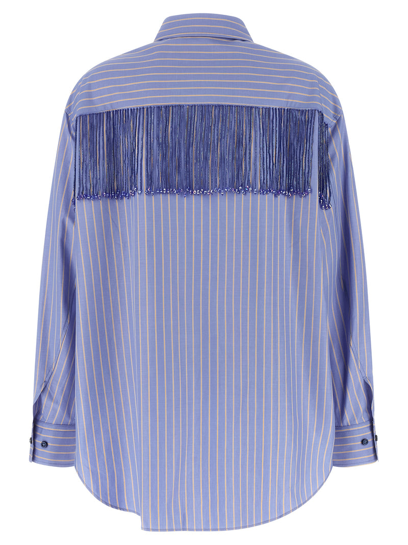 Le chemisier en coton bleu Andamane