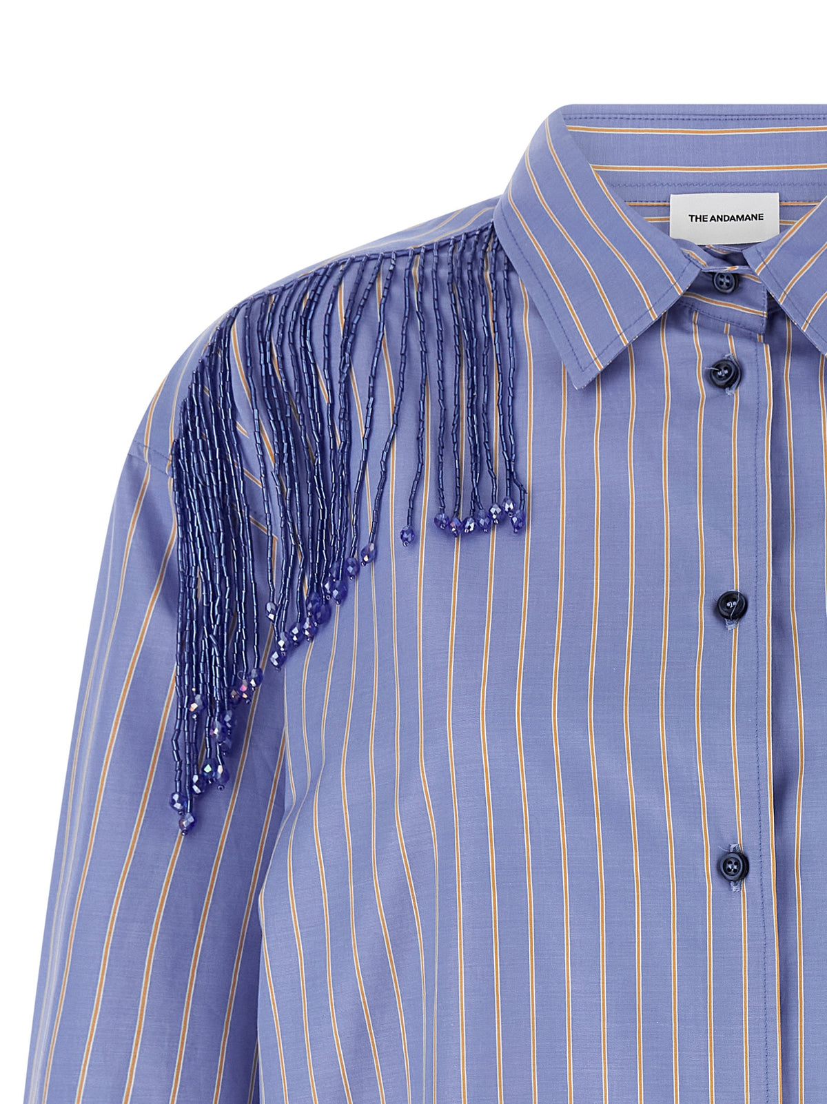 Le chemisier en coton bleu Andamane