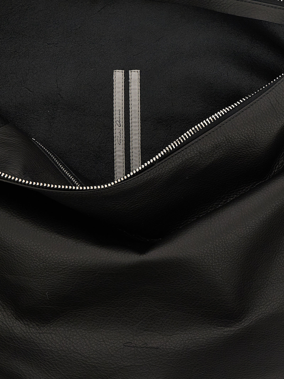 Rick Owens Black Calfskin Shoulder Bag